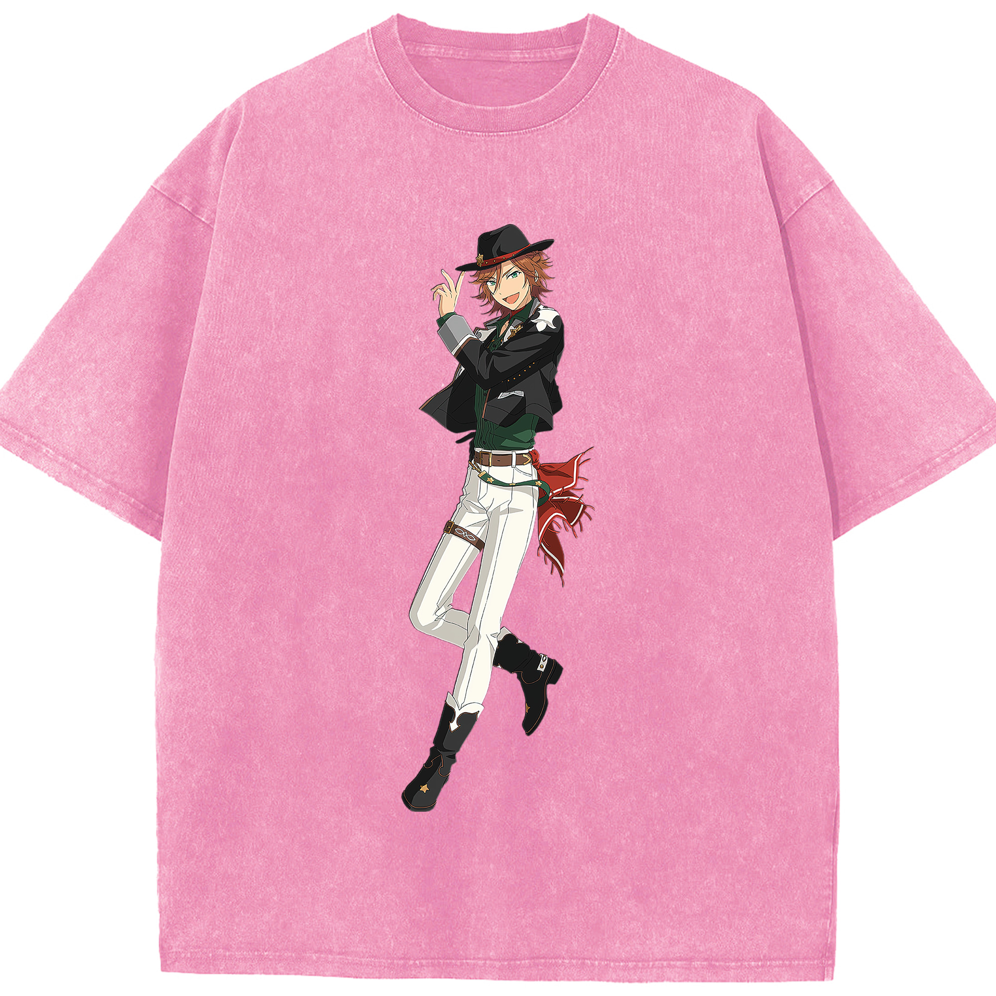 （画像用） あんさんぶるスターズ! Ensemble Stars 綿100% ヴィンテージ風 半袖Tシャツ（フロントプリント）